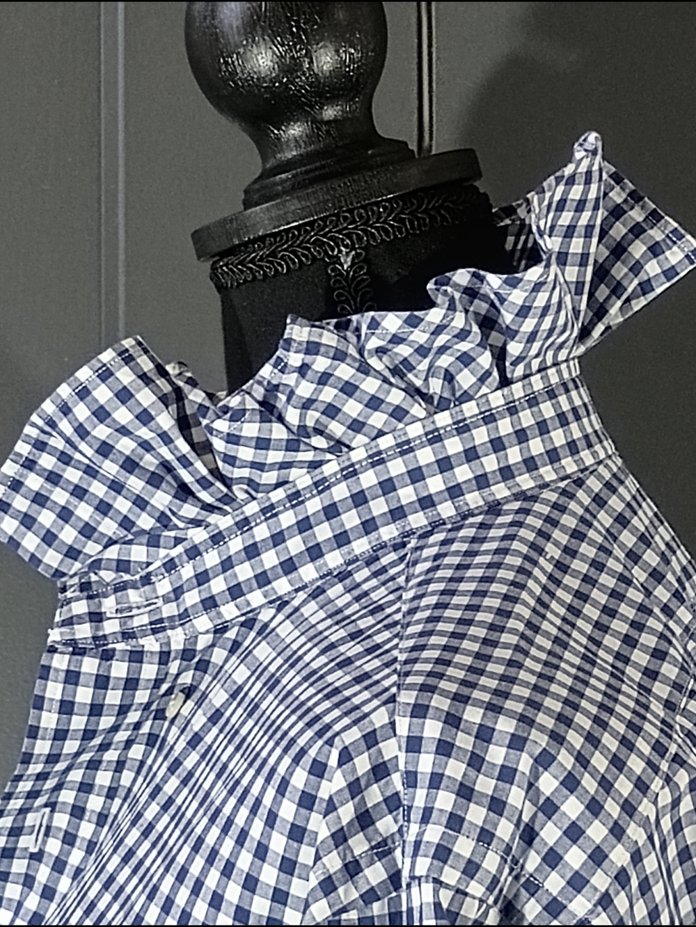 Upcycled Women's Ralph Lauren Ruffled Collar Shirt - Picture 5 of 8
